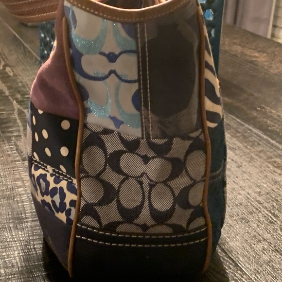 Coach denim patchwork shoulder bag - Picture 6 of 8